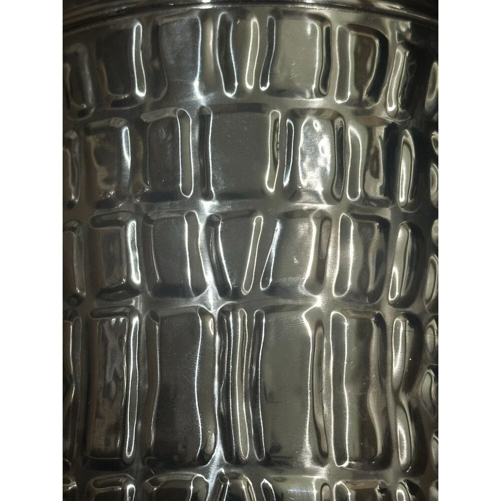 Vintage Ralph Lauren Home Crocodile Repousse Finish Stainless Steel Ice Bucket